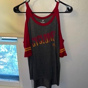 ISU cutout sleeves tshirt